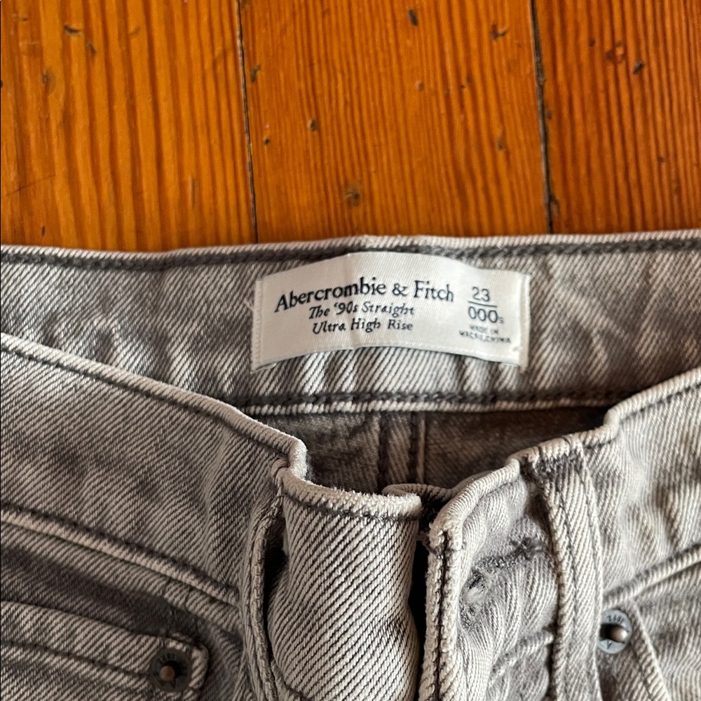 Abercrombie & Fitch Light Gray High Rise Jeans